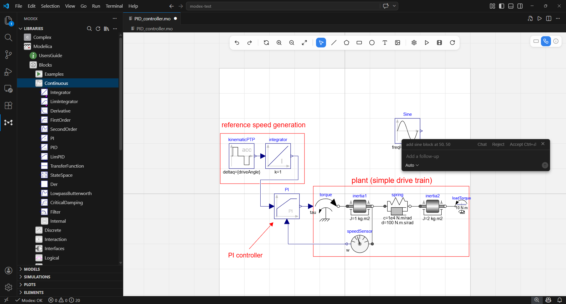 AI Popover — double-click the canvas to create, edit, and search with AI